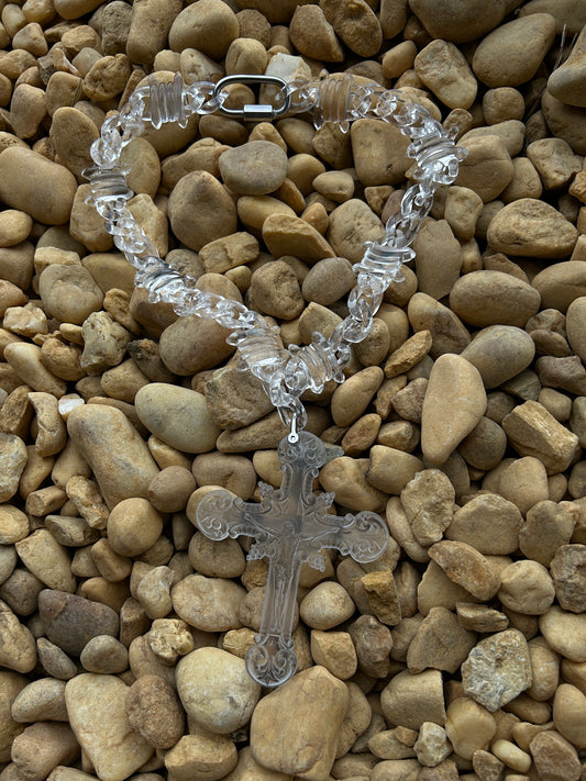Thorns Chain And Cross Pendant